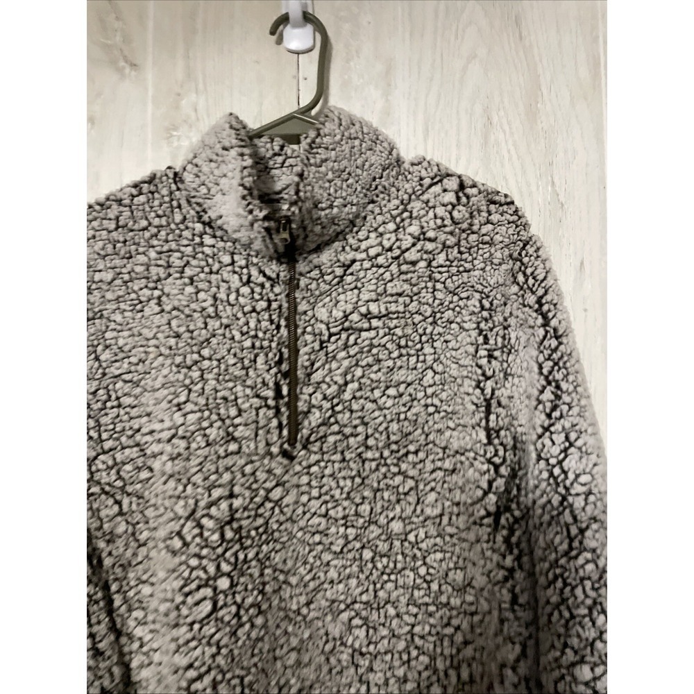 Linda Anderson Womens Pullover Fleece Sherpa Jacket Multicolor 1/4 Zip Pocket XL - Picture 3 of 7